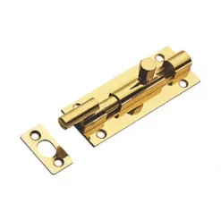 Cheap 🔥 Necked Barrel Door Bolt Polished Brass 102mm 👏