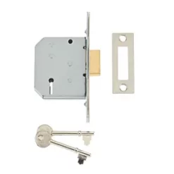 Best deal 🎉 Union 3 Lever Satin Chrome 3-Lever Mortice Deadlock 68mm Case - 45mm Backset 🥰