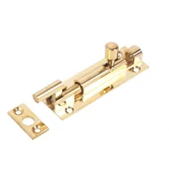 Coupon ⭐ Necked Bolt Polished Brass 76mm ⌛
