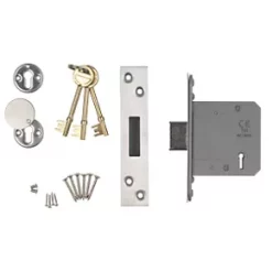 Best Pirce π₯° Smith & Locke Satin SS BS 5-Lever Mortice Deadlock 77mm Case - 57mm Backset π