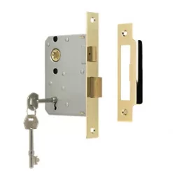 Outlet β ERA 3 Lever Brass Effect Mortice Sashlock 76mm Case - 56mm Backset π