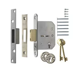 Buy ⌛ ERA 5 Lever Chrome 5-Lever Mortice Deadlock 76mm Case - 56mm Backset 😉