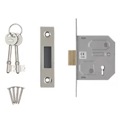Discount π Smith & Locke 3 Lever Nickel-Plated 3-Lever Mortice Deadlock 64mm Case - 44mm Backset π₯°