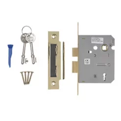 Hot Sale 🌟 Smith & Locke 3 Lever Electric Brass Mortice Sashlock 76mm Case - 57mm Backset 🧨