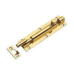 Outlet 🤩 Necked Barrel Door Bolt Polished Brass 152mm 🛒