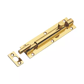 Outlet ๐คฉ Necked Barrel Door Bolt Polished Brass 152mm ๐ 1 Outlet ๐คฉ Necked Barrel Door Bolt Polished Brass 152mm ๐