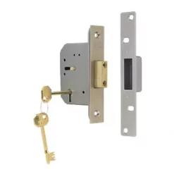Wholesale 😉 ERA 5 Lever Satin Nickel 5-Lever Mortice Deadlock 64mm Case - 44mm Backset 🛒