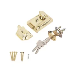 Best Sale 😍 Smith & Locke TRAD-BRS-60 Traditional Night Latch Brass Effect 60mm Backset 😉