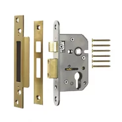 Discount 🤩 ERA Polished Brass Euro Sashlock 65mm Case - 44mm Backset 🔥