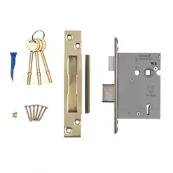 Hot Sale π Smith & Locke Stainless Brass BS 5-Lever Mortice Sashlock 78mm Case - 57mm Backset β€οΈ