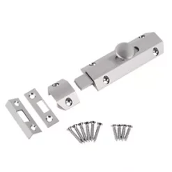 Outlet 🤩 Smith & Locke Heavy Duty Surface Bolt Satin Chrome 102mm ⭐