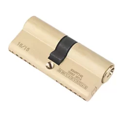 Wholesale 😉 Smith & Locke 1* 6-Pin Double Euro Cylinder Lock 35-35 (70mm) Polished Brass 🤩