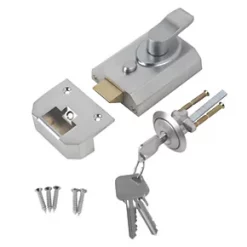 Cheap 🛒 Smith & Locke ST-SCHR-60 Deadlock Night Latch Satin Chrome 60mm Backset ⌛