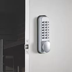 Budget 👍 Smith & Locke Medium Duty Push-Button Lock 🎉 -Door Locks & Bolts Shop 5661J A2