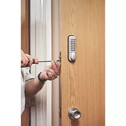 Budget 👍 Smith & Locke Medium Duty Push-Button Lock 🎉 -Door Locks & Bolts Shop 5661J A5