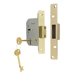Deals 💯 ERA 5 Lever Brass 5-Lever Mortice Deadlock 64mm Case - 44mm Backset 🎁