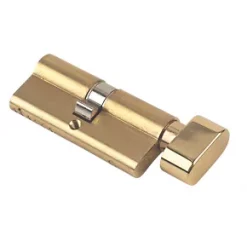 Discount π Yale 6-Pin Euro Cylinder Thumbturn Lock 35-35 (70mm) Polished Brass π