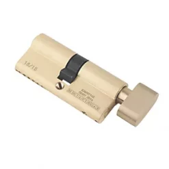 Best deal 🌟 Smith & Locke 6-Pin Thumbturn Euro Cylinder Lock 35-35 (70mm) Polished Brass 🎉