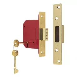 Best deal 𧨠ERA Brass Effect BS 5-Lever Mortice Deadlock 76mm Case - 56mm Backset π―