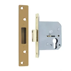Best deal 🎁 ERA Polished Brass Euro Deadlock 61mm Case - 56mm Backset 😍