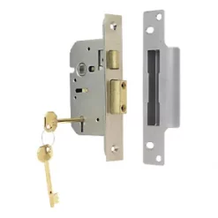 Best Pirce 👍 ERA 5 Lever Satin Nickel 5-Lever Mortice Sashlock 64mm Case - 44mm Backset 🎁