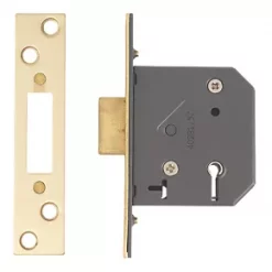 Wholesale ⌛ Yale 5 Lever Polished Brass 5-Lever Mortice Deadlock 64mm Case - 45mm Backset 😀