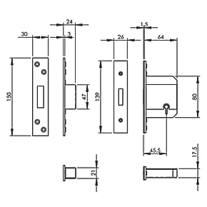 New π Smith & Locke Stainless Brass BS 5-Lever Mortice Deadlock 65mm Case - 45mm Backset π 2 New π Smith & Locke Stainless Brass BS 5-Lever Mortice Deadlock 65mm Case - 45mm Backset π - Image 2