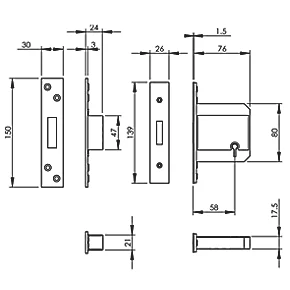 Best Pirce π Smith & Locke Satin Brass BS 5-Lever Mortice Deadlock 76mm Case - 57mm Backset β¨ 2 Best Pirce π Smith & Locke Satin Brass BS 5-Lever Mortice Deadlock 76mm Case - 57mm Backset β¨ - Image 2