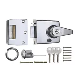 Coupon ✨ ERA 183-37-1 Double Locking Night Latch Polished Chrome 40mm Backset 🤩